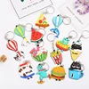 YWLL Cheap Customized Design Stock Mixed Designs Silicone Rubber Cartoon Anime PVC Keychain
