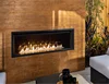 Outdoor black and white marble ethanol fireplace surrounds