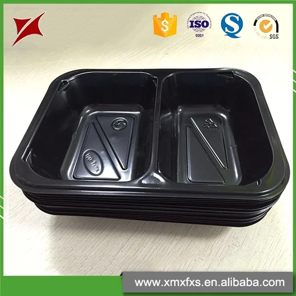 China Supplier Black Cpet Material Plastic Divided Food Tray Food Container Buy Disposable
