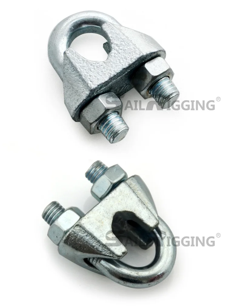 Hotdip Galvanized Steel Heavy Load Fitting Cable Clamp Metal Rope