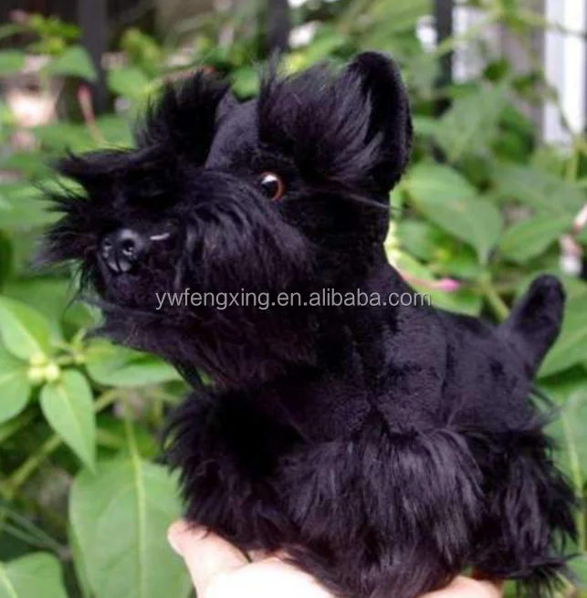 black miniature schnauzer stuffed animal