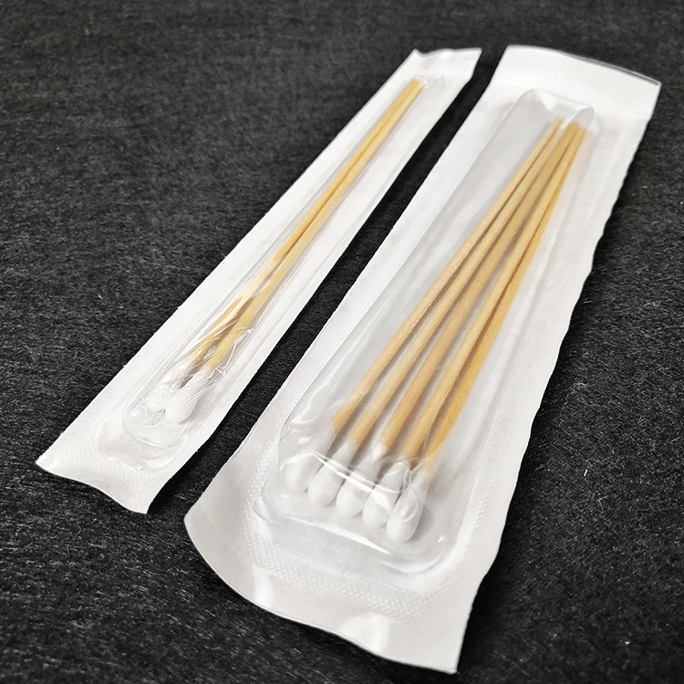 Wooden Stick Single Head Eo Sterile Cotton Swabs/buds Buy Wooden