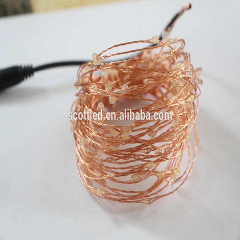 DC12V 10M 100LEDs Warm White Xmas Decoration Copper Wire String Lights