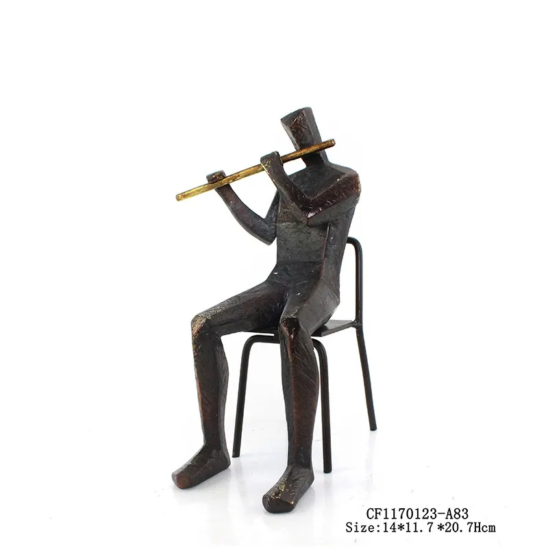 Musicians Sculptures Furnishings Abstract Character Man Statue Symphony Orchestra Resin Resin Figurine Decoration Artificial supplier