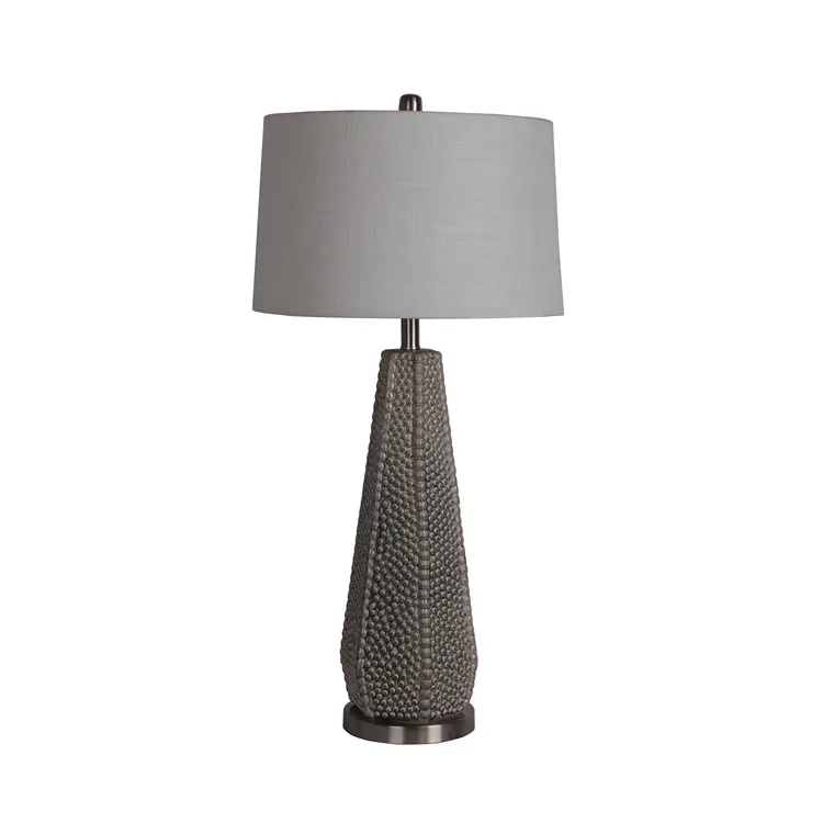Hot Sale Decorative Chinese Ceramic Table Lamps/Brushed Nickel metal base with ceramic body light/Metal and ceramic table lamp