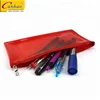 Eco friendly A4 PVC makeup red doucment file folder clear bag
