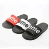 PVC Upper Custom Embossed Logo Ladies PCU Slides Slippers