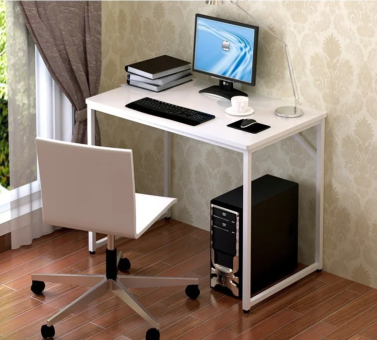 Mdf Pd And Iron Material Customized Color Size Computer Desktop Table