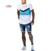 Gradient Color Plain Men's T-shirt OEM High Quality Stylish Curved Hem Short Sleeve Custom Stretch Cotton T-shirt