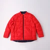 Cheap stock clothes/apparel stock inventory fashion men's blue red reversible coat man quilted hooded jacket
