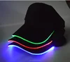 wholesale cotton material red green blue led lighted baseball cap