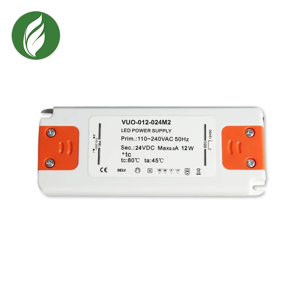 24 Watt Dimmable Driver Universal for LED Light Strips - 110V AC-12V DC Transformer Compatible with Lutron and Leviton