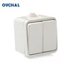 OUCHI China Wholesale 2 Gang Waterproof IP54 ABS Panel Wall Switch