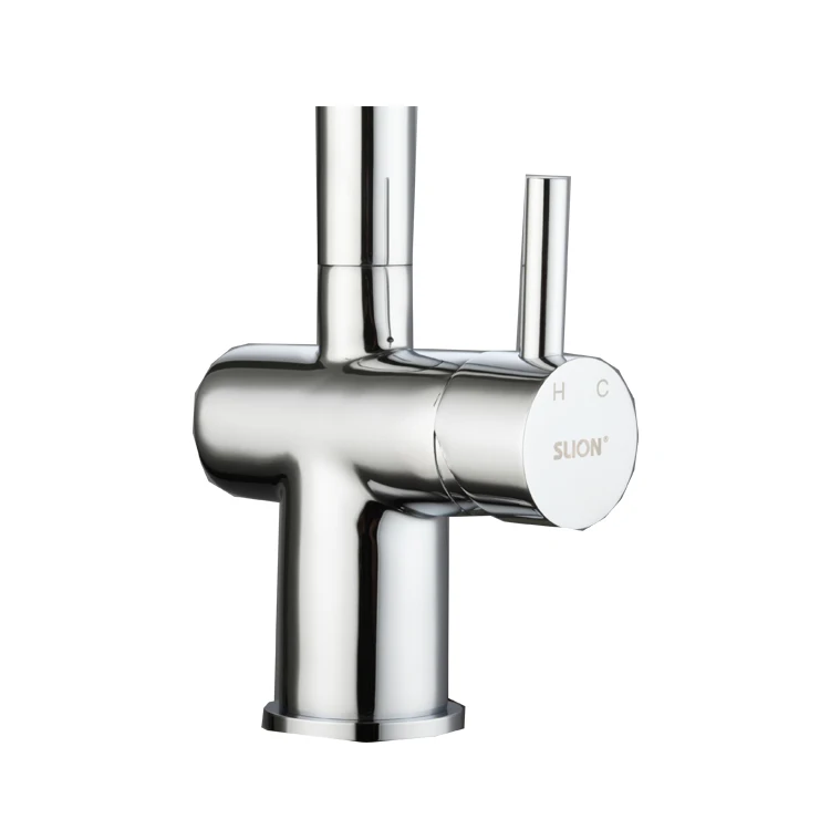 Single lever sink mixer brass kitchen faucet single handle kitchen tap chromed