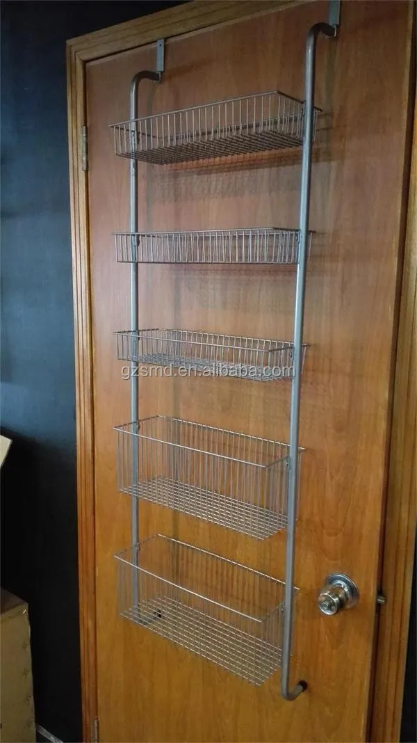 4 Tiers Metal Over The Door Hanging Storage Shelf Buy Over The Door