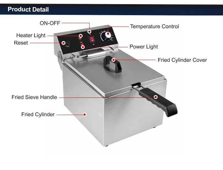 Commercial Chicken Widely Use Potato Chips Deep Fryer With Temperature Control Buy Commercial