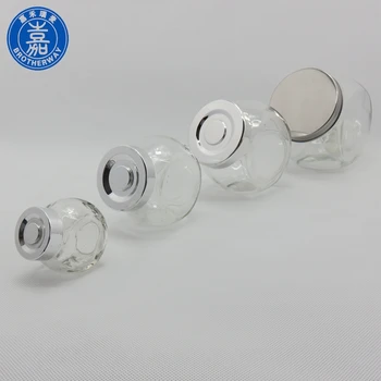 Fancy Decorative Glass Round Bowls Candy Jar With Glass Lids Buy