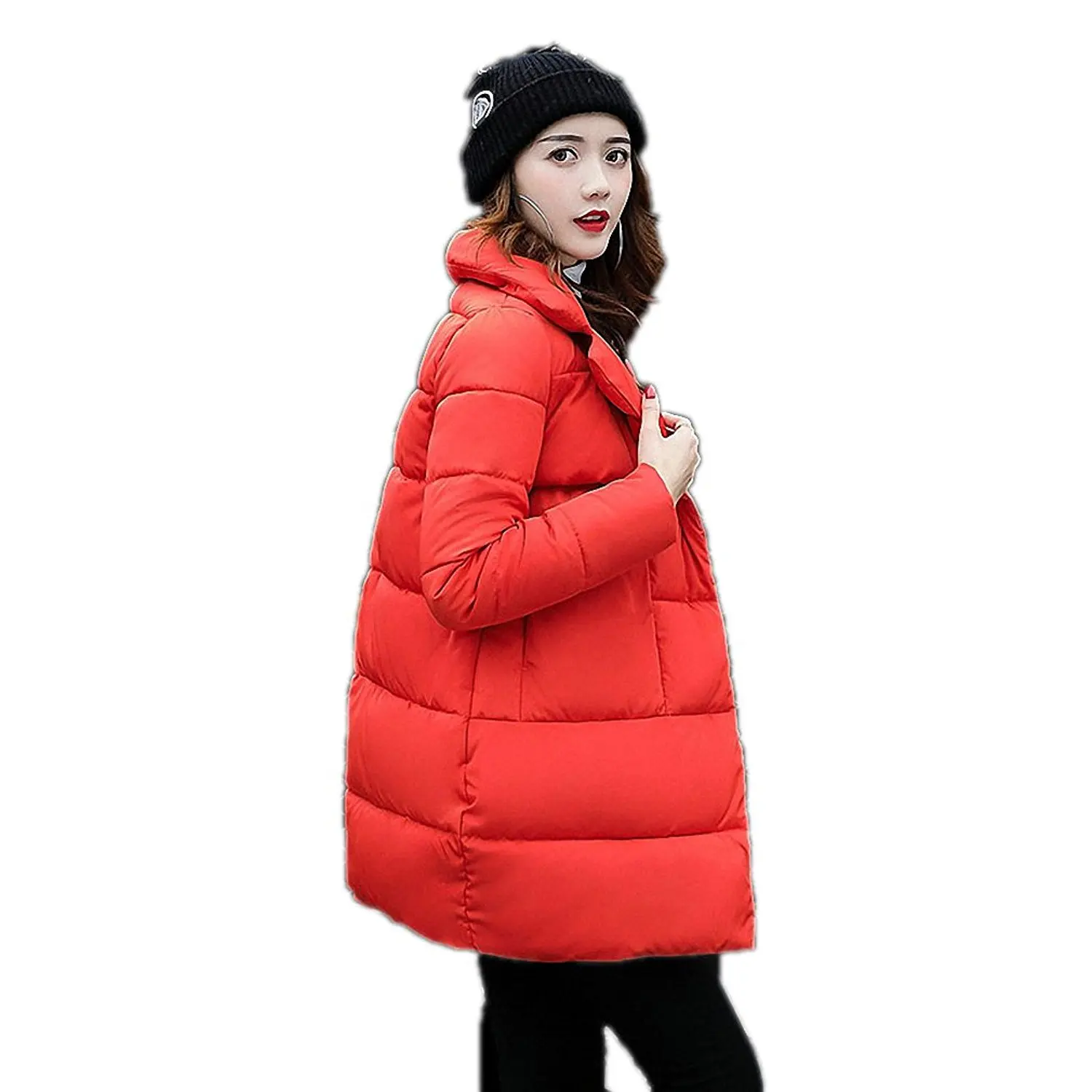 FLCH+YIGE Mens Outdoor Winter Thick Padded Hooded Fleece Down Jacket Coat