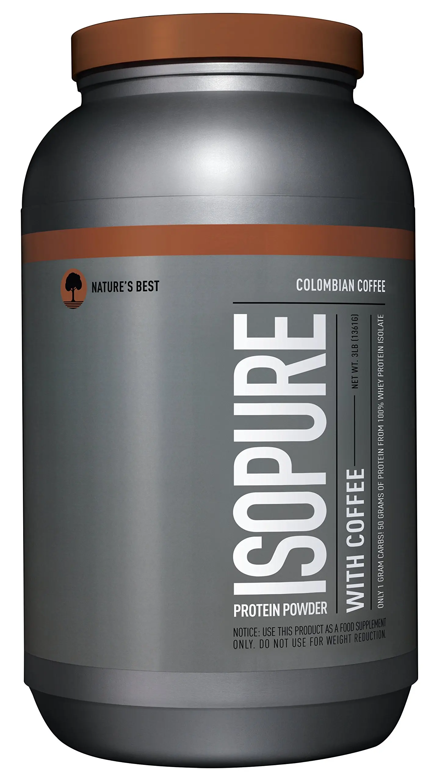Isopure Zero Carb Protein Powder, 100% Whey Protein Isolate, Flavor: Columbian Coffee, 3 Pounds (Packaging May Vary)