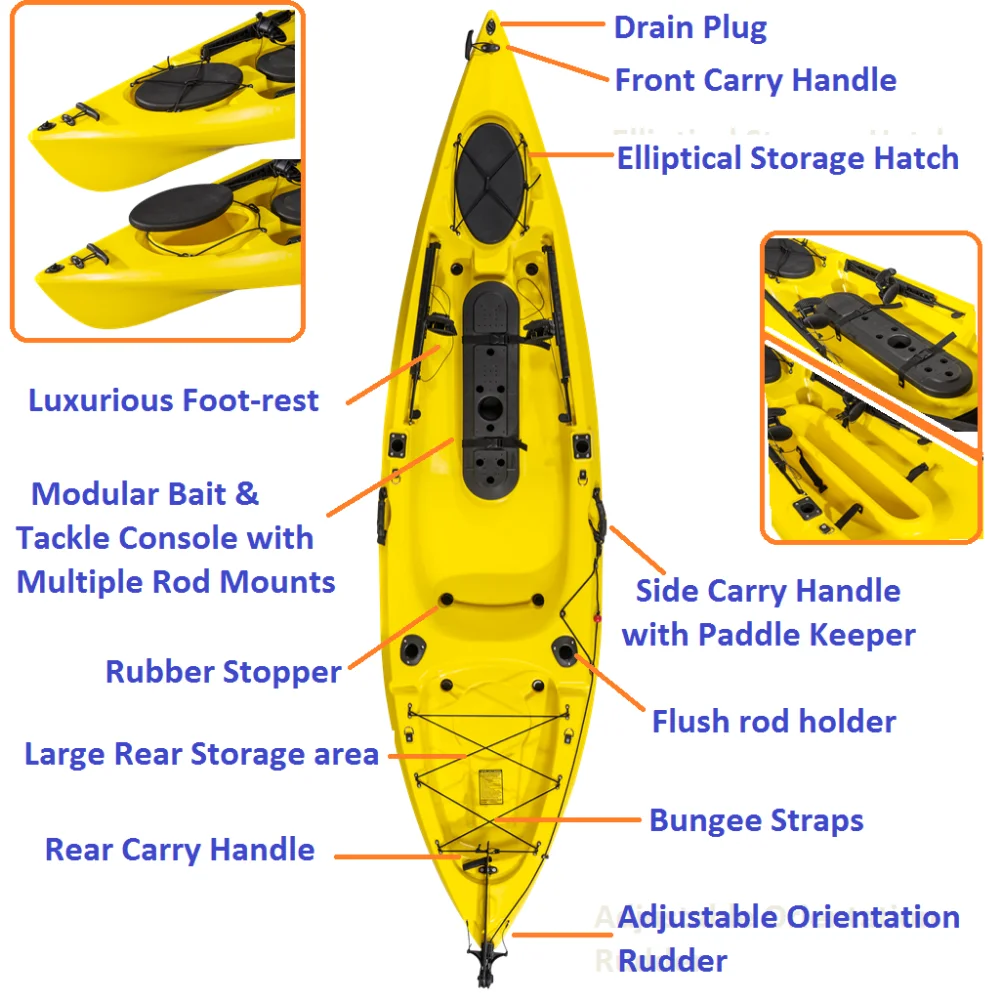 3.1m Angler 10ft Fishing Kayaks Wholesale Kayak With Pedal And Sit On