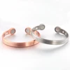 Mesh look gold copper bio magnetic bangle with two strong pure magnets
