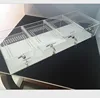 Acrylic reptile display case geckos snakes rack with magnet