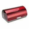 stainless steel Bread Bin red roll top bread bin