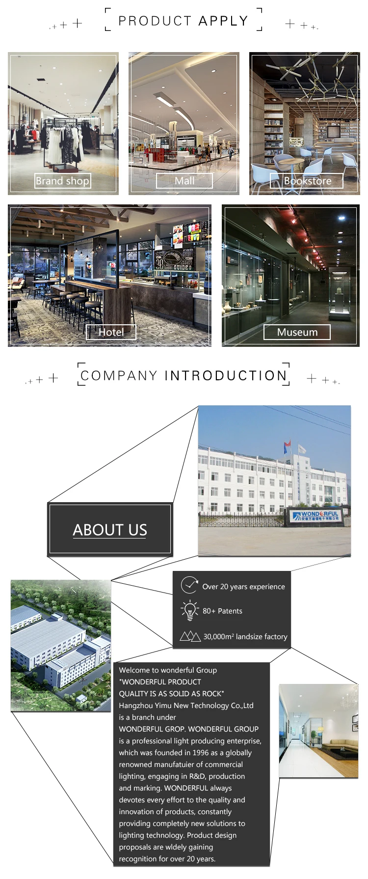 High lumen and long life span office led focus spot light