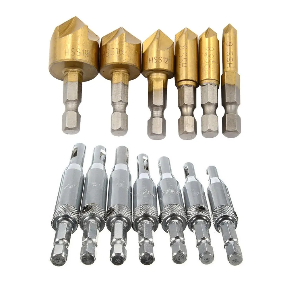 drill with countersink bits