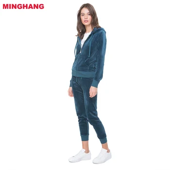 blue velour sweatsuit