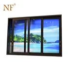 Automatic commercial oval glass sliding entry door