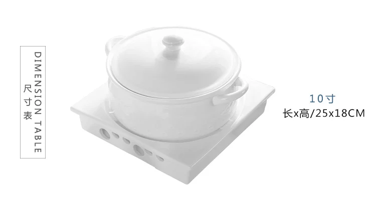 Guangzhou Wholesale Top Quality 10" Ceramic Soup Tureen Bowls With Lid And Candle Stand