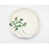 Customs matte color bamboo fiber dinner plate tray tableware FDA