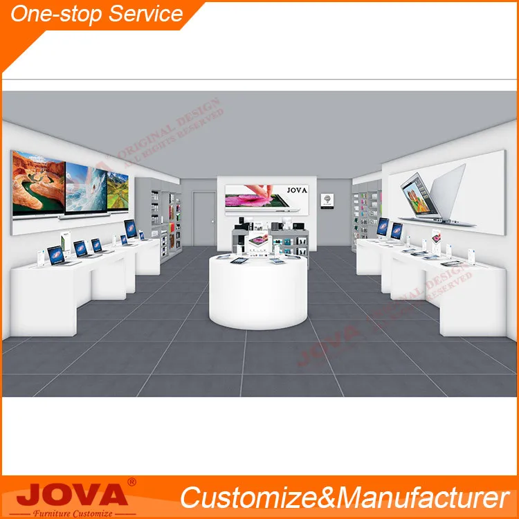 Custom Computer Retail Table Computer Shop Showcase Decoration And