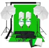 Photo Studio Backdrop Umbrella Lighting Light Kit Set + Background Support Stand