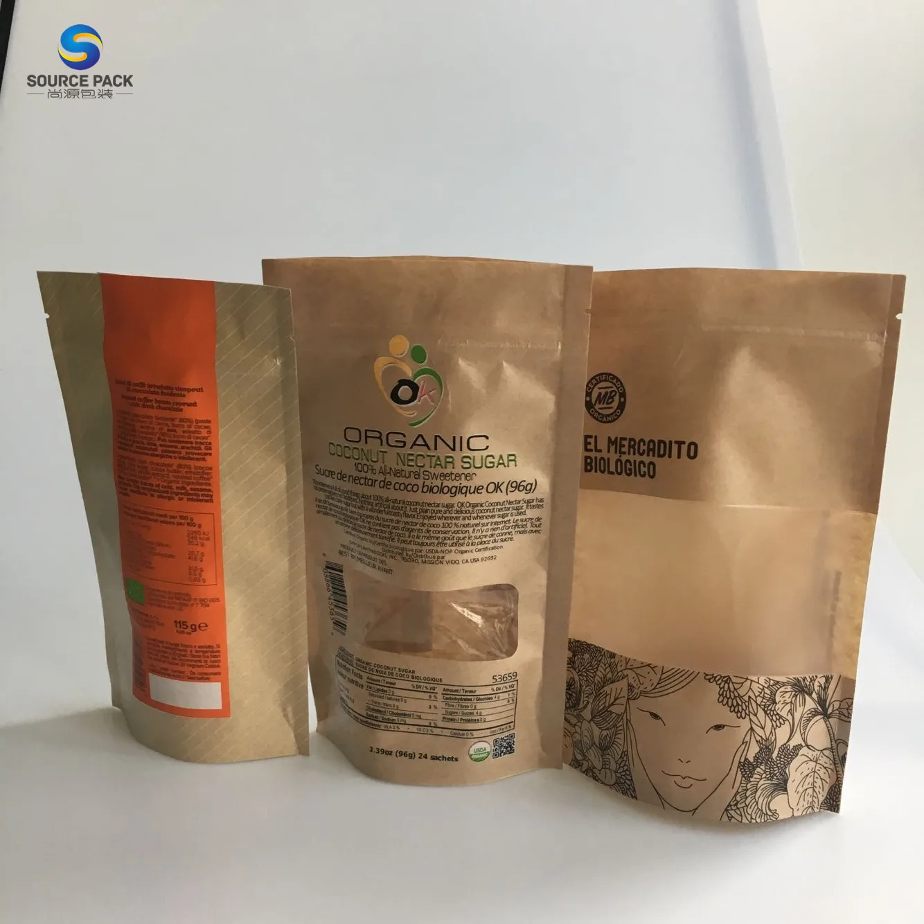 Cheap Brown Tea Leaves Kraft Paper Packaging Coffee Bags For Sale - Buy ...
