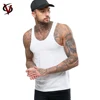 Custom Mens Singlet 100% Cotton Gym Vests Training Tank Top