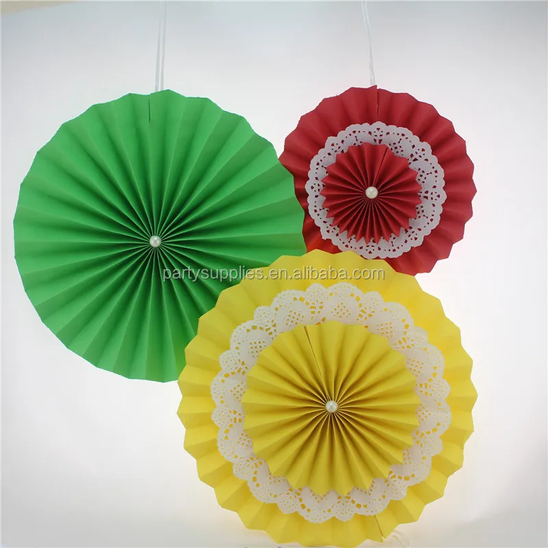 Round Paper Fan Lace Paper Fan Decoration Party Diy Decoration Buy Hanging Paper Decorations Paper Cutting Decoration Paper Garland Party