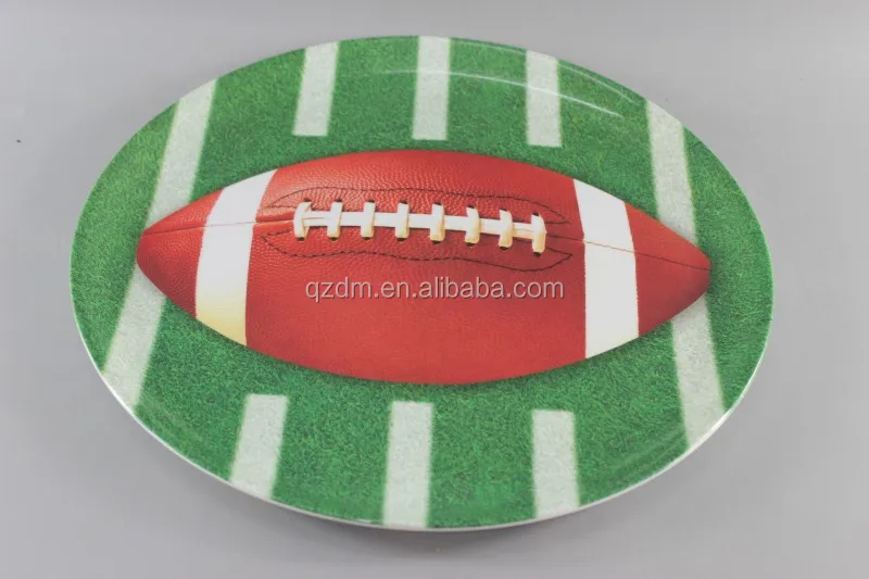 13" Melamine Rugby Dinner plate for Sports goods