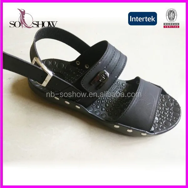 New design 2015 men leather sandals men