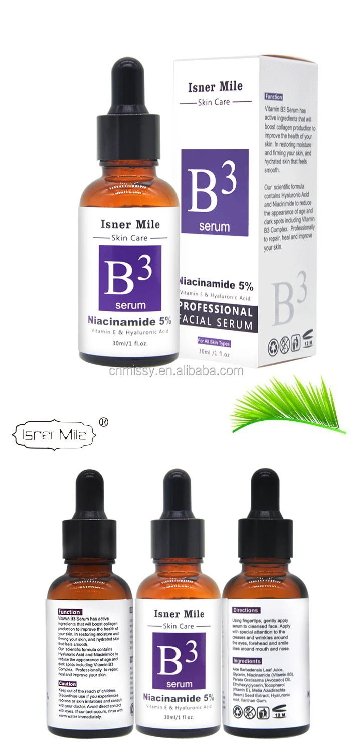 Powerful 5 Vitamin B3 Niacinamide Serum +ha 100 Natural Ingredients