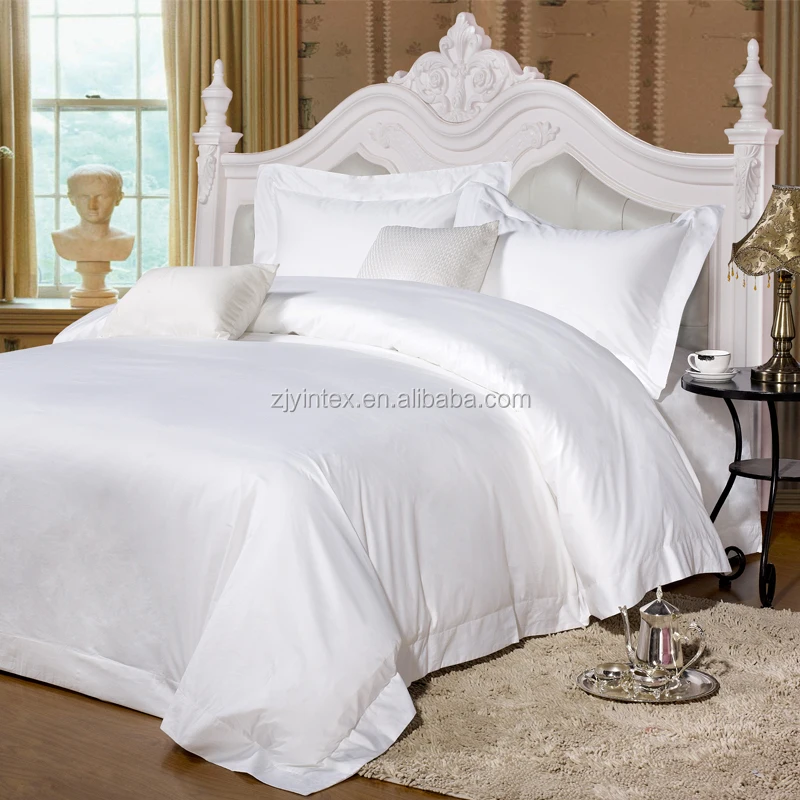 Luxury Hotel Supplies Plain White 300 Thread Count Bedding Set 100