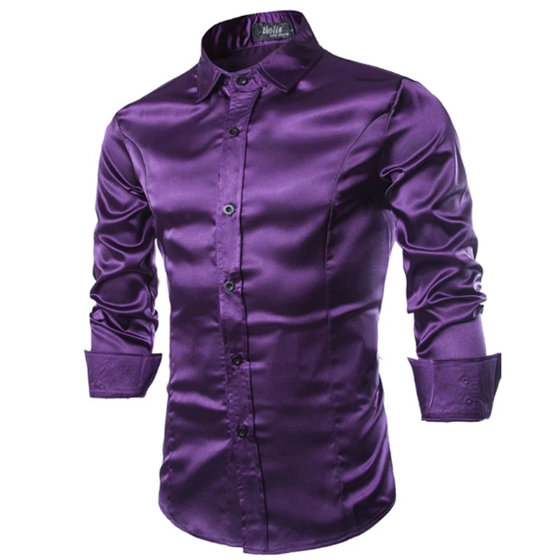 dark purple dress shirt mens