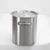Straight-Shaped Commercial Stock Pot 3 Layers Composite Bottom Stainless Steel Stock Pot