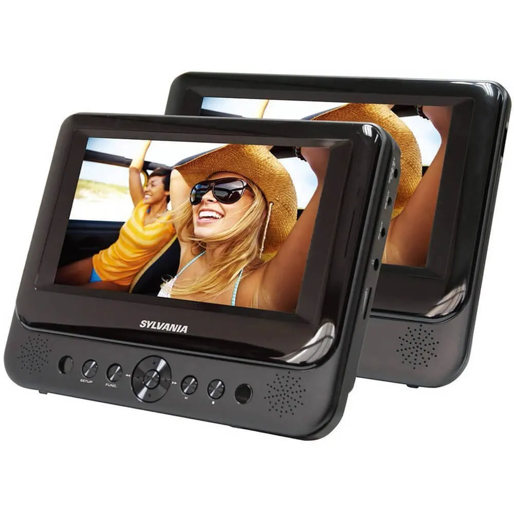 Get Quotations · Sylvania Dual Screen 7" Portable DVD Player ( Certified  Refurbished )
