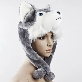 fur hats with animal heads