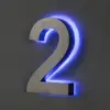 LED Digital House Number Personalized Large Black and Blue Modern Address Number Sign