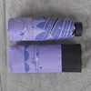 Pongee fabric rain umbrella 5 folding with 6k metal ribs