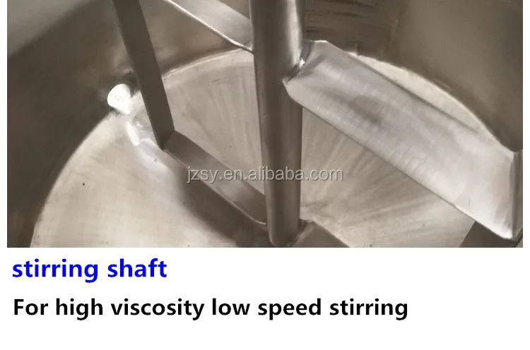 500L electric heated stainless steel stirred tank/ jacketed dishwashing liquid mixing processing equipment