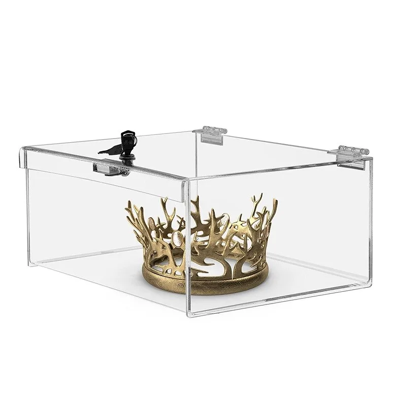 Acrylic Lucite Locking Imperial Crown Box Display Premium Case Buy